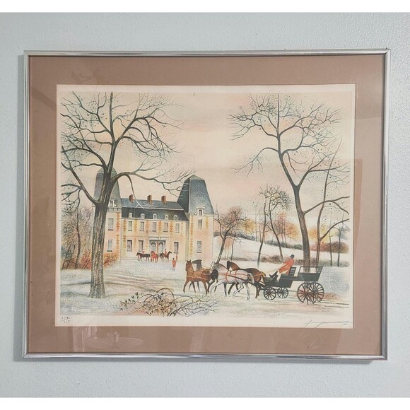 Other - French Vintage Limited Edition Lithograph #35 |  Michel Delacroix Chateau